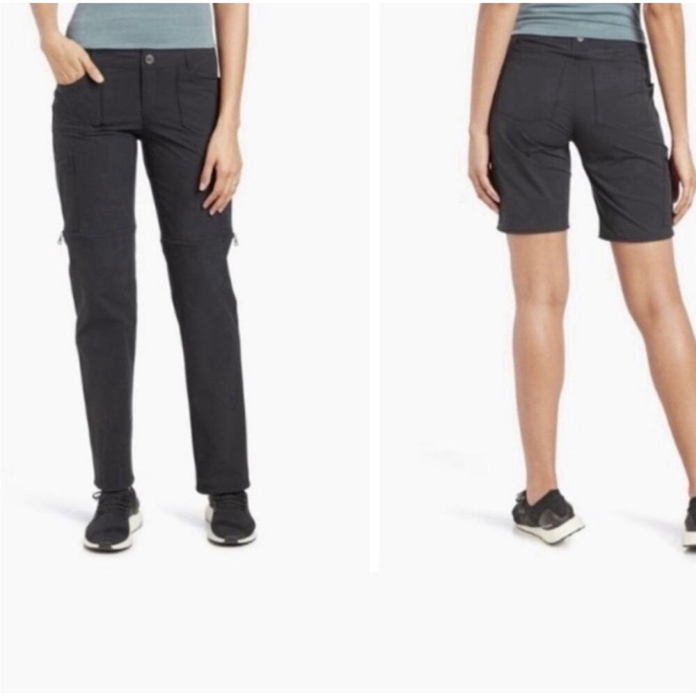 Kuhl Womens Horizon Convertible Pants Shorts Hiking Gorpcore Black Sz 12 Reg